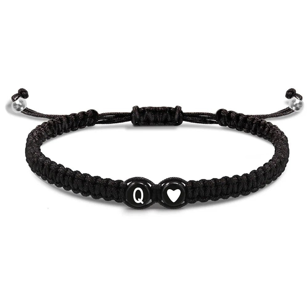26-Buchstaben-Armbänder für Frauen, Teenager, Mädchen, verstellbare A-Z-Initialen, geflochtene Armreifen, Abschlussfeier, Geburtstagsgeschenke, Schmuck