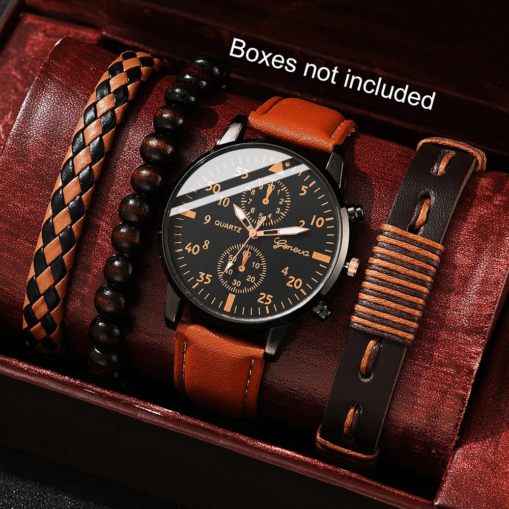 Neue Hip Hop Herrenmode Uhren Luxus Herren uhr Armbanduhr Sport Herren Armbanduhr Armband Set Relogio Masculino