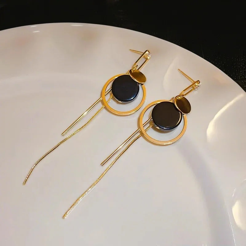 Elegante Mode Quaste frauen Ohrringe Kreis Form Gesicht Abnehmen Koreanische Super Fee runde Schleife Earwire Schmuck Zubehör