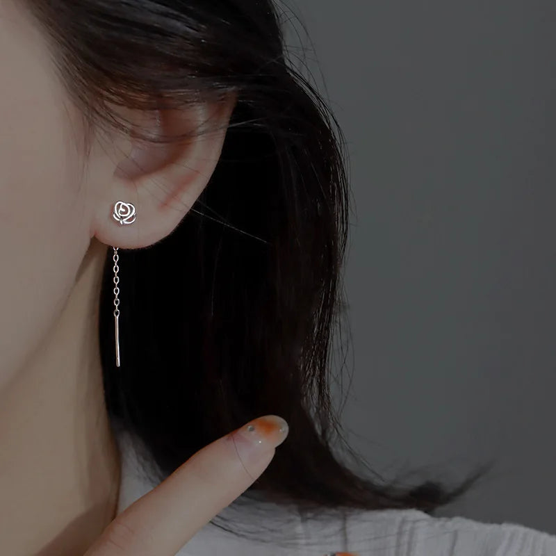 Koreanische Nette Ohr Piercing Wasser Tropfen Ohrringe für Frauen Kristall Kurze Quaste Hypoallergen Weibliche Ohrringe Partei Schmuck Brincos
