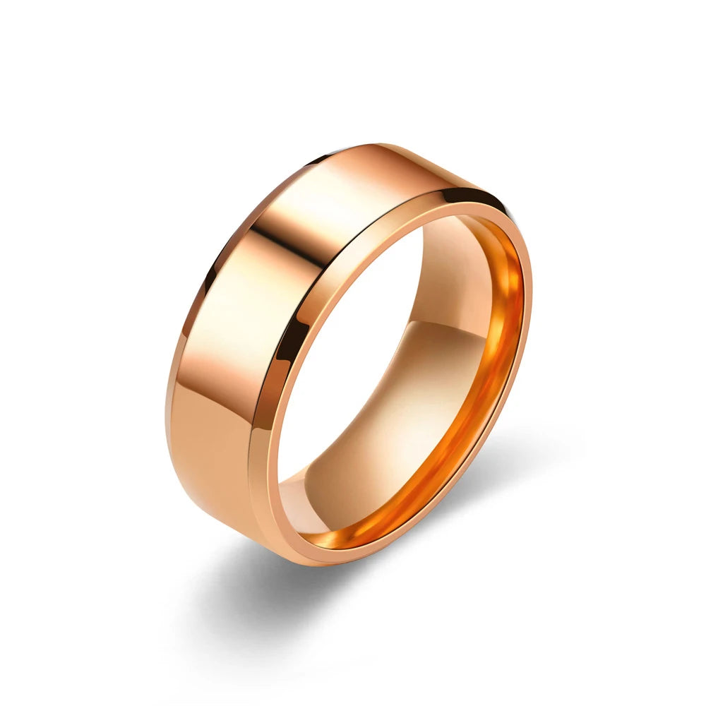 7 farben 8mm Männer Ringe Titan Edelstahl Ringe Für Männer Frauen Matt Gebürstet Hochzeit Verlobungsring Paar Schmuck geschenk