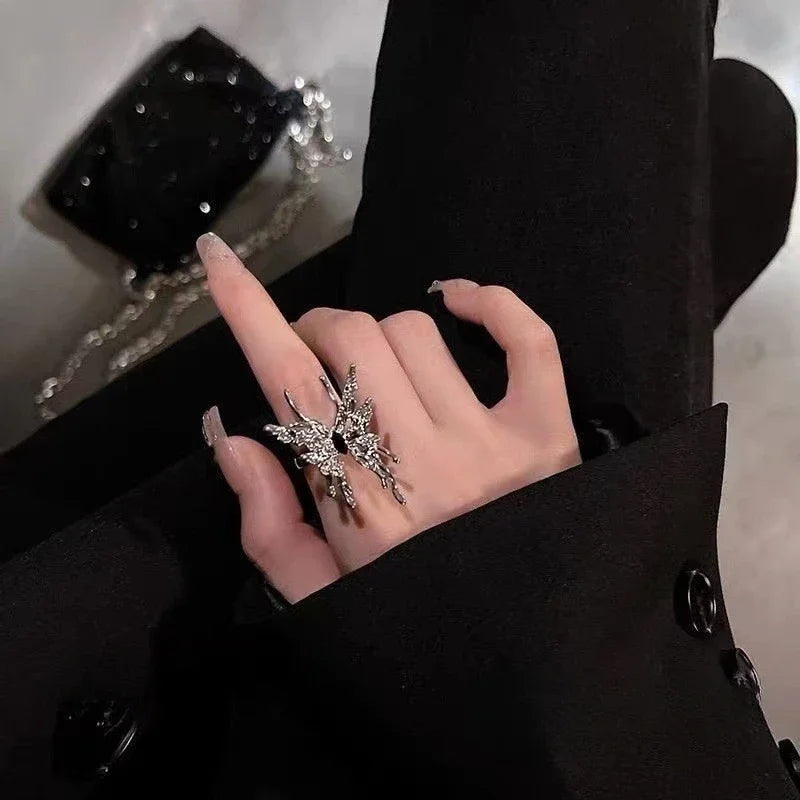 Frauen Gothic Open Snake Ring Einstellbare Tier Ringe Reptil Mode Punk Persönlichkeit Schmuck Zubehör Schmuck Tentakel