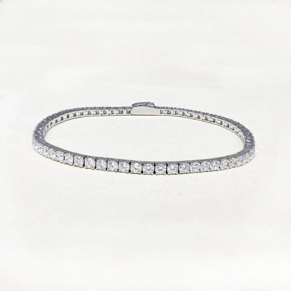 Trendiges Tennis-Armband aus 925er-Sterlingsilber, voller 5A-Zirkon, funkelnder Schmuck für Damen, Damen, Party, Geburtstag, Geschenk