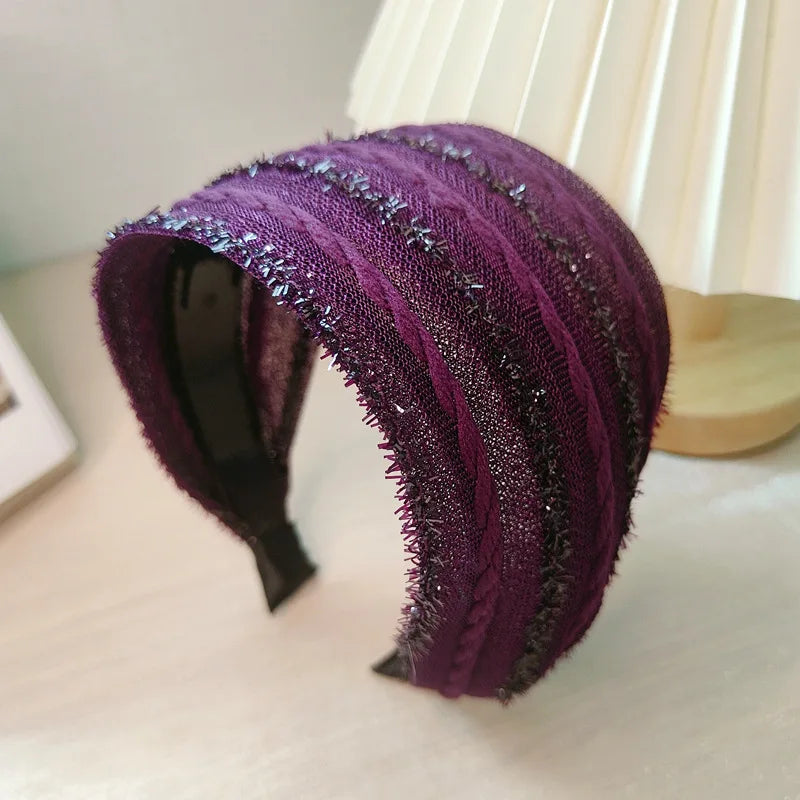 Breites Chiffon-Stoff-Haarband für Damen, Haarband, Haarschmuck für Damen