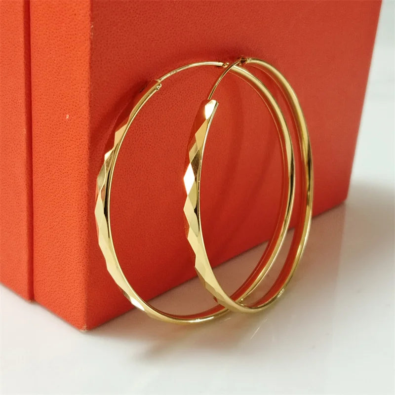 Senlissi – Creolen aus 925er-Sterlingsilber für Damen, 18 Karat vergoldet, Schmuck, schillernde Damen-Creolen, Weihnachtsgeschenke