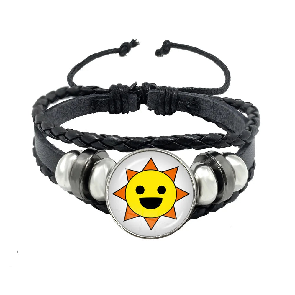 Sprunki Incredibox Anime Cartoon Charakter Leder Seil Armband Kunst Mehrschichtige geflochtene Armbänder Handgefertigte Schmuckzubehör