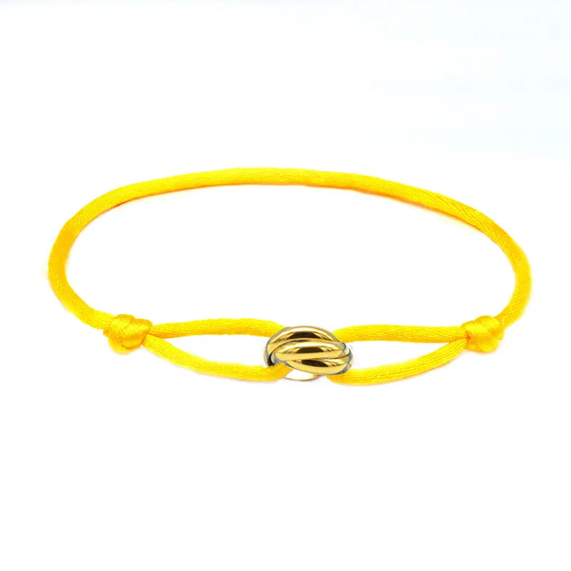 Glücksperlen-Armband für Paare, Freundschaft, Edelstahlringe, verstellbar, wasserdicht, Liebhaber-Armband für Damen und Herren, Schmuck