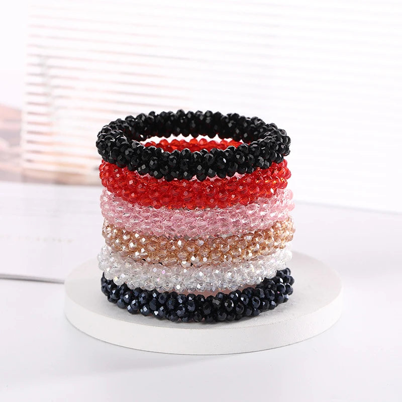 Boho Elastische Armbänder & Armreifen Für Frauen Vintage Stretch Böhmischen Femme Kristall Glas Perlen Armbänder Partei Schmuck Geschenk
