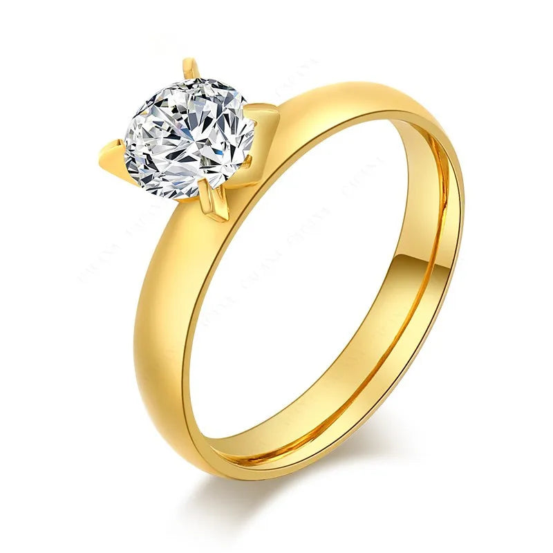 QianBei Mode 4mm Breite Edelstahl Einfache Glatte Kreise Ringe Für Frauen Männer Geschenke Schmuck Größe 7-11
