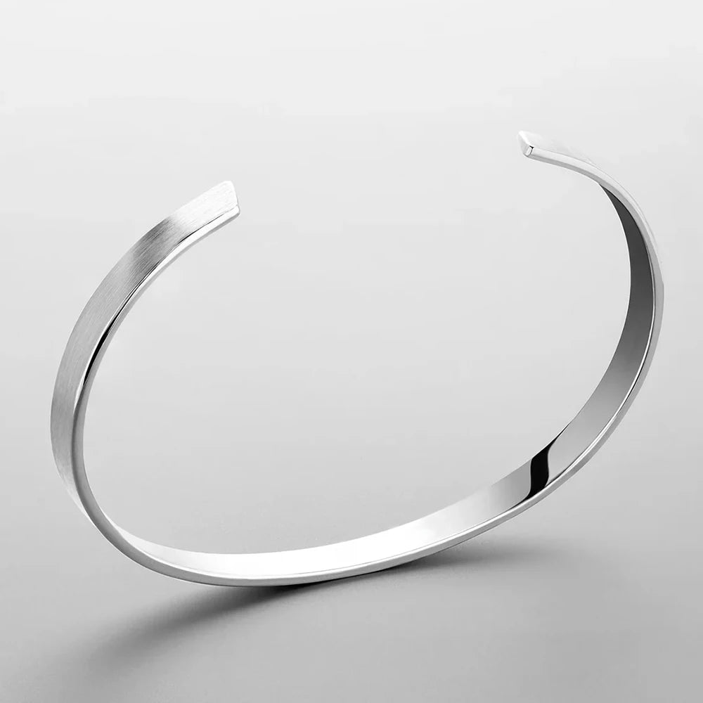 ELANDIS Minimal Unisize Manschettenärmel Minimalistischer Stil Herrenschmuck Personalisiertes Platinarmband Beliebtes Paar Festival Geschenk