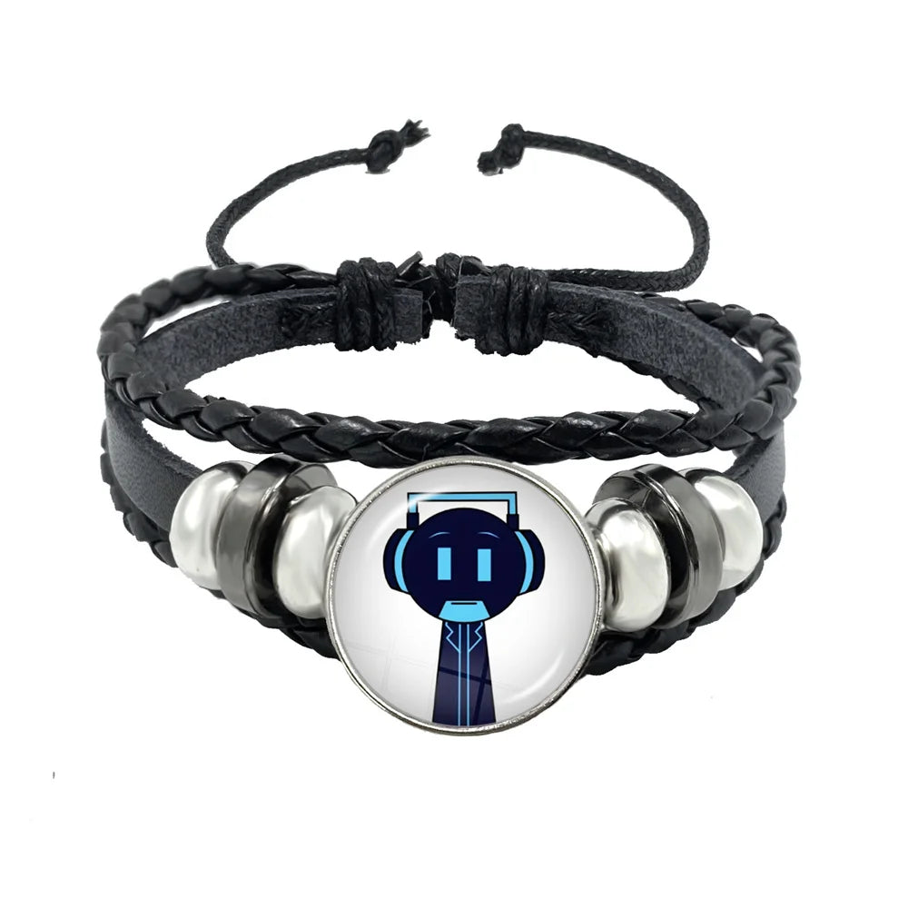 Sprunki Incredibox Anime Cartoon Charakter Leder Seil Armband Kunst Mehrschichtige geflochtene Armbänder Handgefertigte Schmuckzubehör