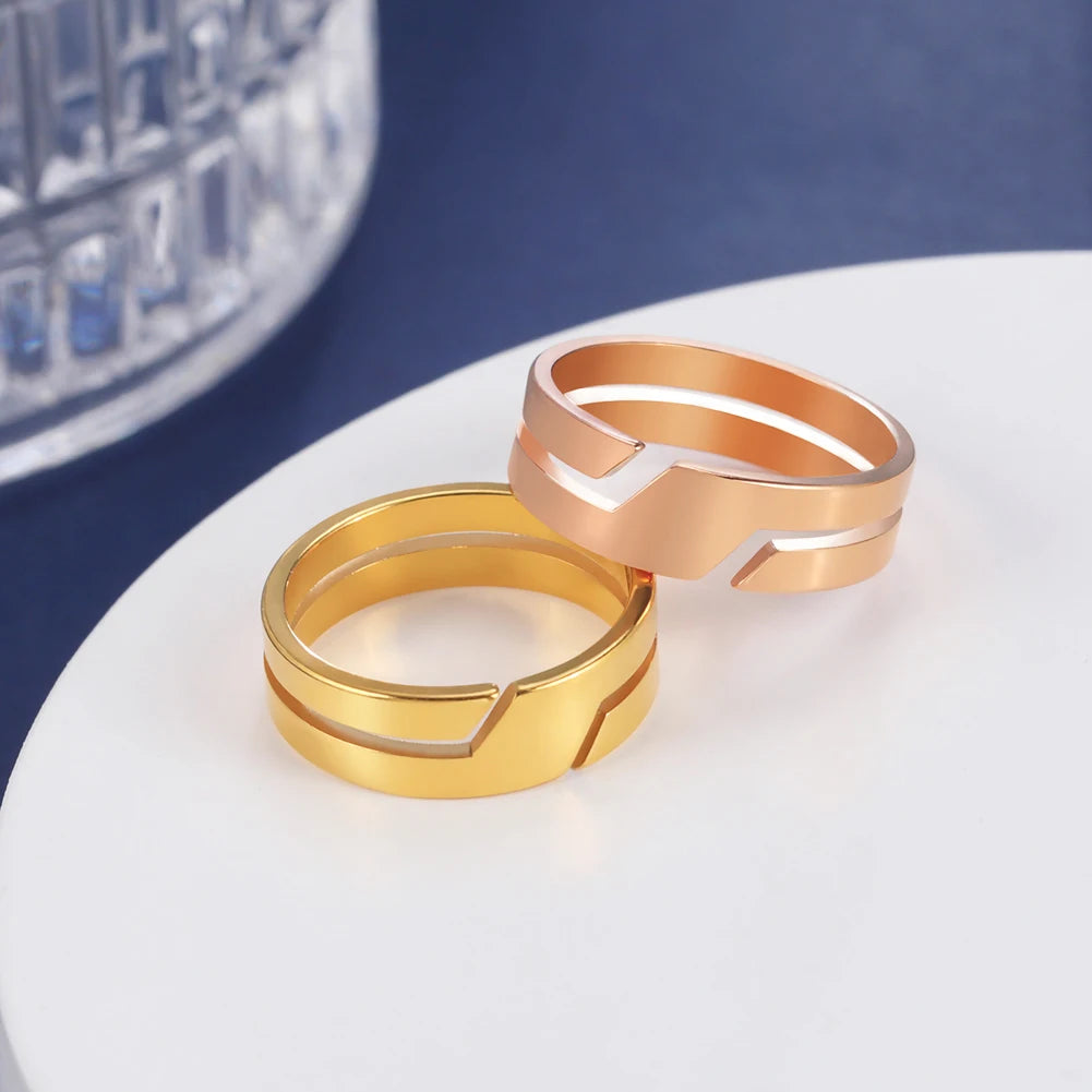 Unift Einfache Mode Finger Ring für Frauen Edelstahl Paar Ringe Männer Schwarz Farbe Klassische Party Hochzeit Band Schmuck Geschenk