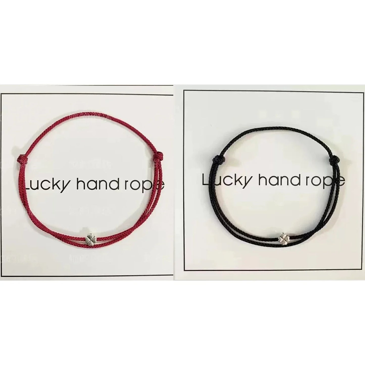 1/3Pcs Minimalistischen Vierblättriges Kleeblatt Armbänder Frauen Männer Einstellbare Handgemachte Rote Glück Seil Paar Freundschaft Schmuck Zubehör
