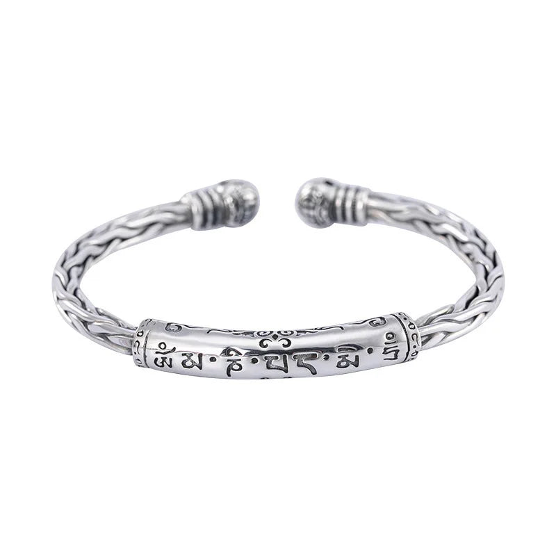Silberfarbenes Feder-Manschettenarmband für Männer und Frauen, Vintage-verstellbares Armband, Armreif, Modeschmuck