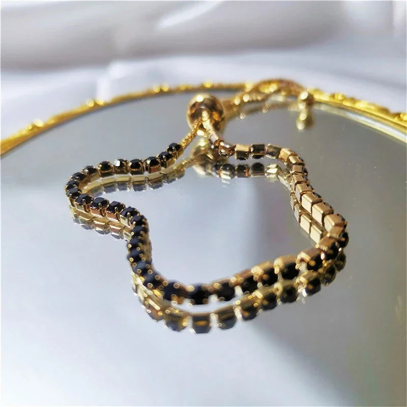 Olenт Luxus Voller Strass Armband Neue Trendy Einstellbare Geometrische Zirkon Armband Für Frauen Schmuck Zubehör Stolz