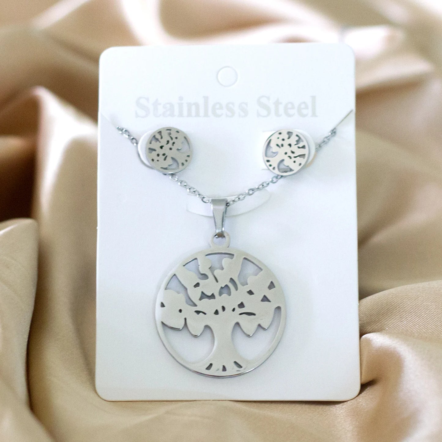 LUXUKISSKIDS Trendy Schmuck Set Edelstahl Silber/Gold Farbe Frau/Männer Großhandel Herz Anhänger Halskette Ohrringe Braut Sets