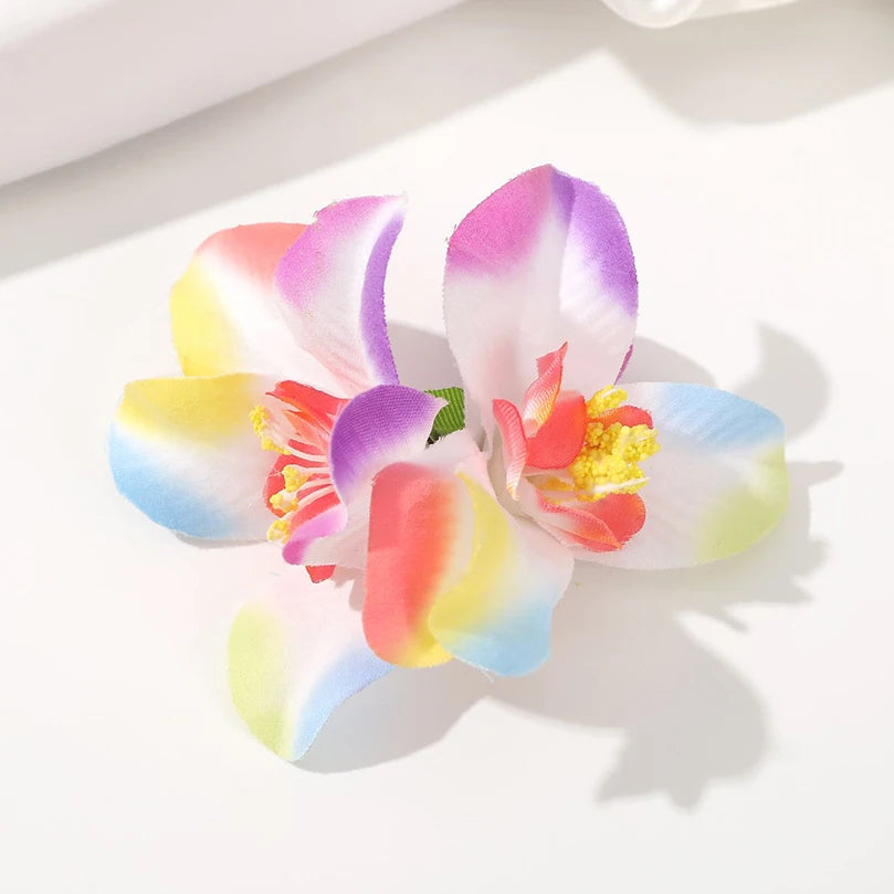 AWAYTR Böhmen Canna Blumen Kleine Haarspangen Hawaii Brautblumen Haarspangen Haarnadeln Haarspange für Hochzeit Haarschmuck