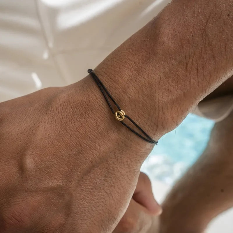 Glücksperlen-Armband für Paare, Freundschaft, Edelstahlringe, verstellbar, wasserdicht, Liebhaber-Armband für Damen und Herren, Schmuck