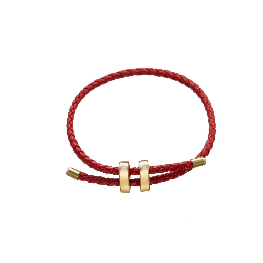 1Pcs Einstellbare Geflochtene Acht-Zeichen Schnalle Leder Armband Für Paar Männer Frauen Armreif Schmuck Machen Zubehör Großhandel