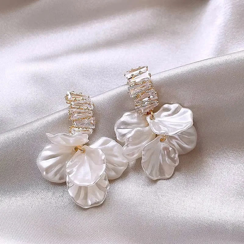 Shevalues Frauen Mode Hoop Ohrring Dame Vintage Floral Quaste Ohrringe Neue Koreanische Stil Herz Zirkon Ohr Studs Schmuck Geschenke