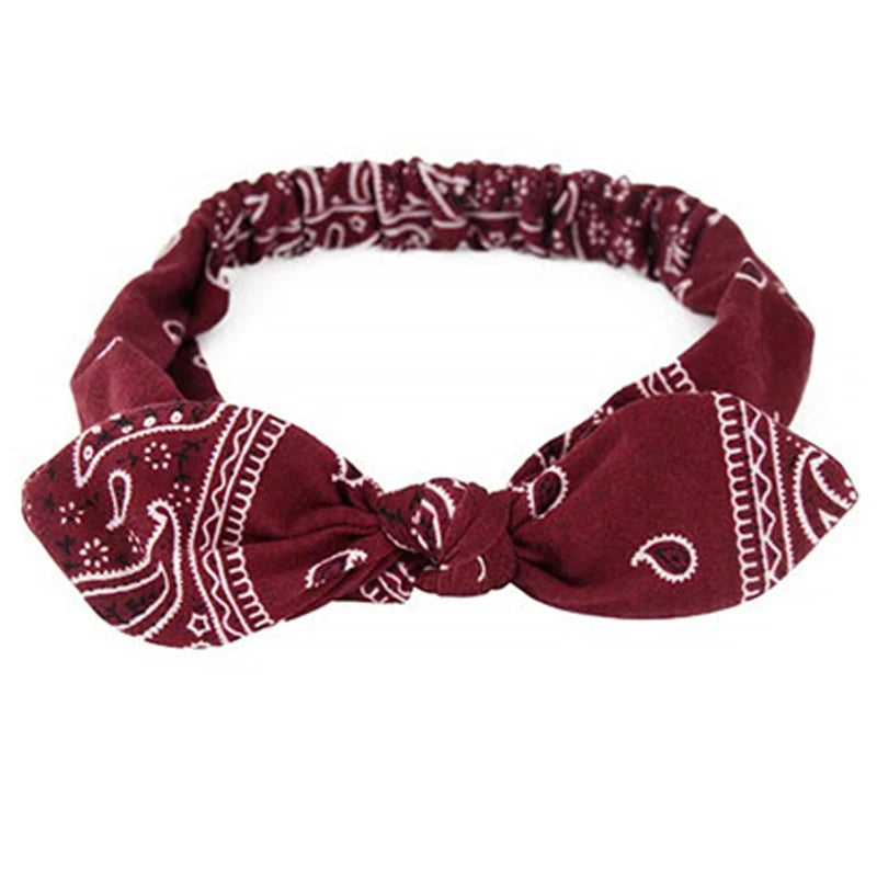 Neue Boho Frauen Weiche Solid Print Stirnbänder Vintage Kreuz Knoten Elastische Haarbänder Turban Bandanas Mädchen Haar Bands Haar Zubehör