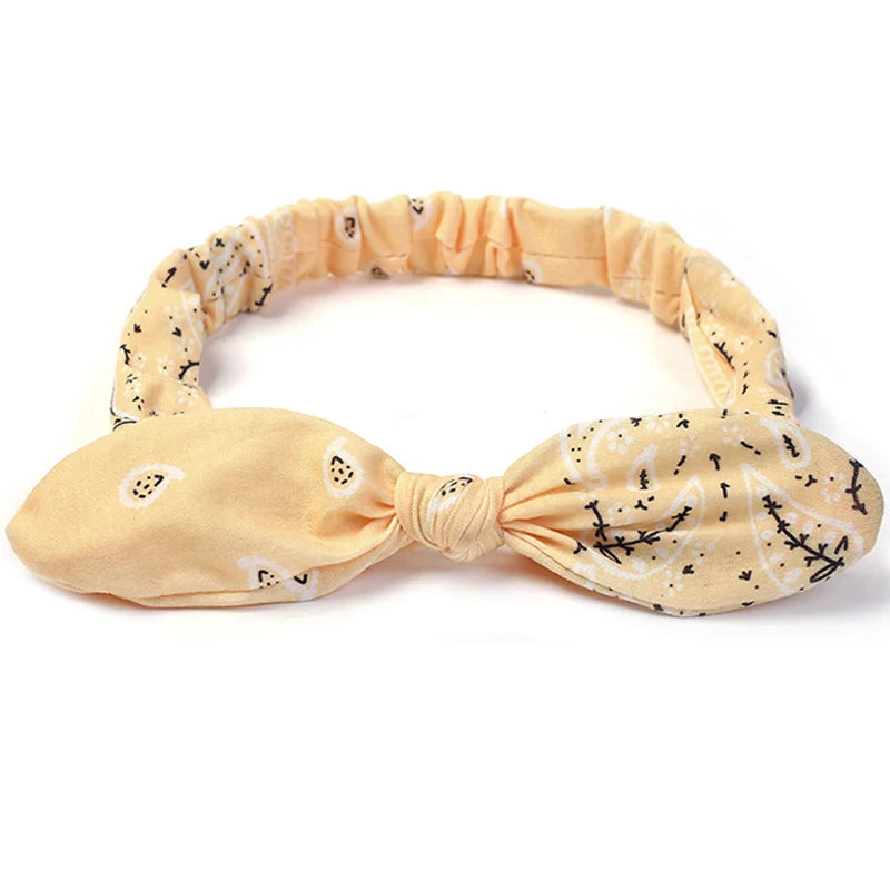Neue Boho Frauen Weiche Solid Print Stirnbänder Vintage Kreuz Knoten Elastische Haarbänder Turban Bandanas Mädchen Haar Bands Haar Zubehör
