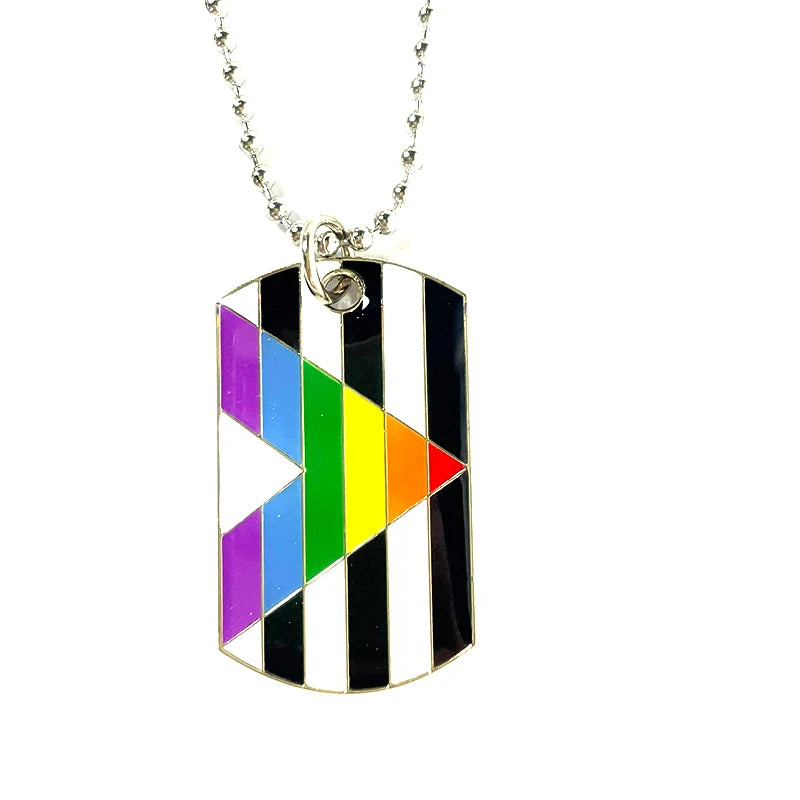 Transgender Regenbogen Pansexueller Stolz Genderqueer Stolz Asexueller Anhänger Halskette Regenbogen Herz Halskette für Frauen Schmuck