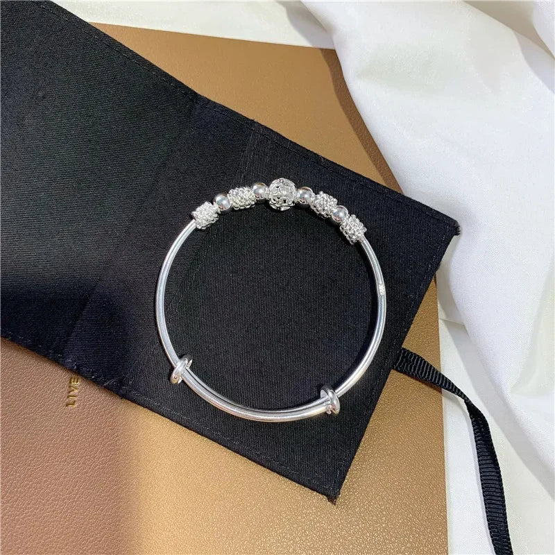Neue koreanische Mode Sterling Silber Glück Perlen Armreifen für Frauen Armbänder Luxus Designer Party Hochzeit Schmuck Geschenke