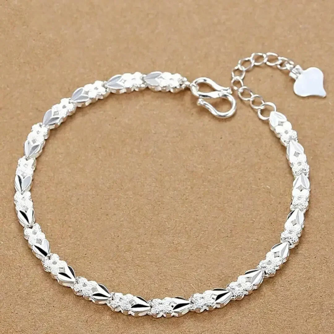 Feines 925er-Sterlingsilber, edle, schöne Kette, solides Armband für Damen und Herren, Charms, Party-Geschenk, Hochzeit, Modeschmuck, heißes Modell