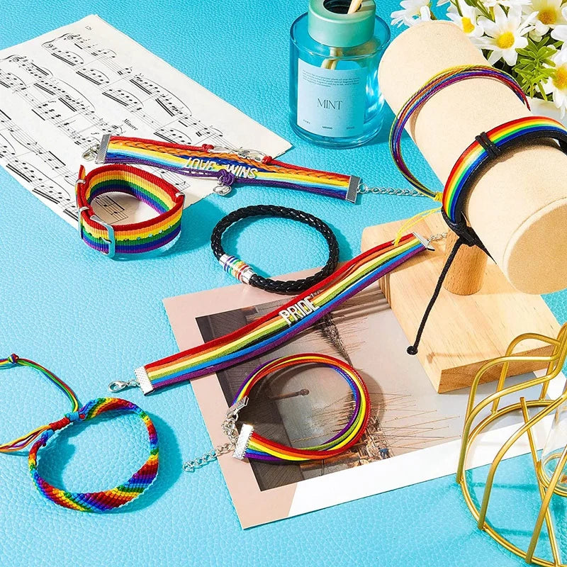 LGBTQ Regenbogen Herren- und Damenpaare LGBT Pride Armband Verstellbares Herz gewinnt Armband Liebe Schmuck Geschenk