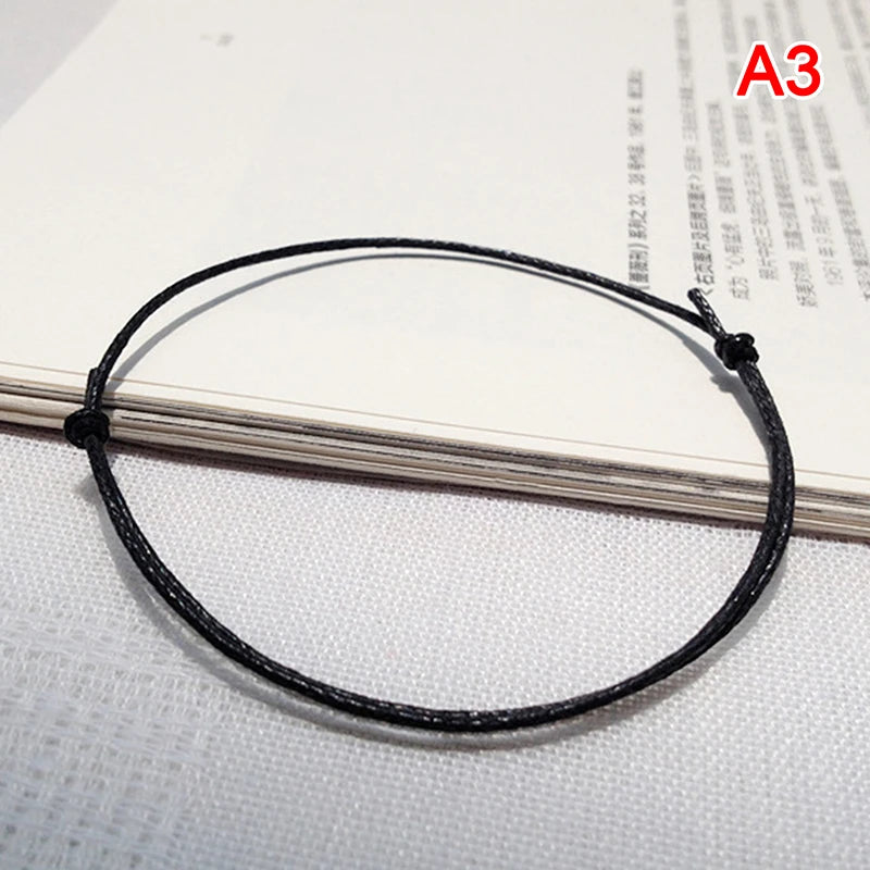 Seil Fußkettchen schwarz rot Farbe verstellbares Armband klassische Männer Frauen Sommer Barfuß Sandalen Fußkettchen Schmuck