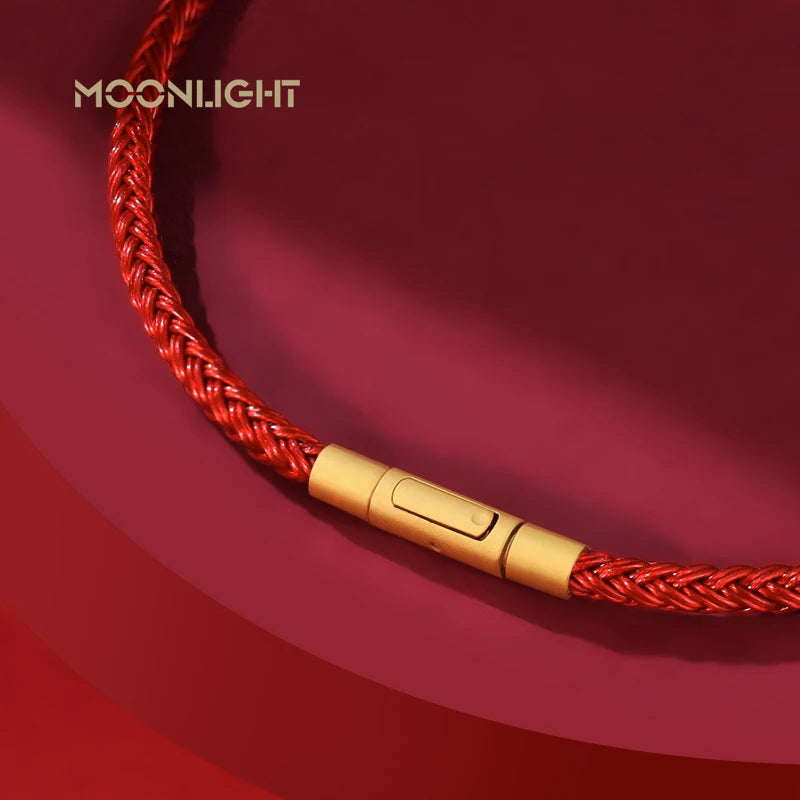 Einfache Stil Viel Glück Rot Leder Armband Für Unisex Grade 2mm DIY Perlen Edelstahl Dünne Armband Weibliche Mode schmuck