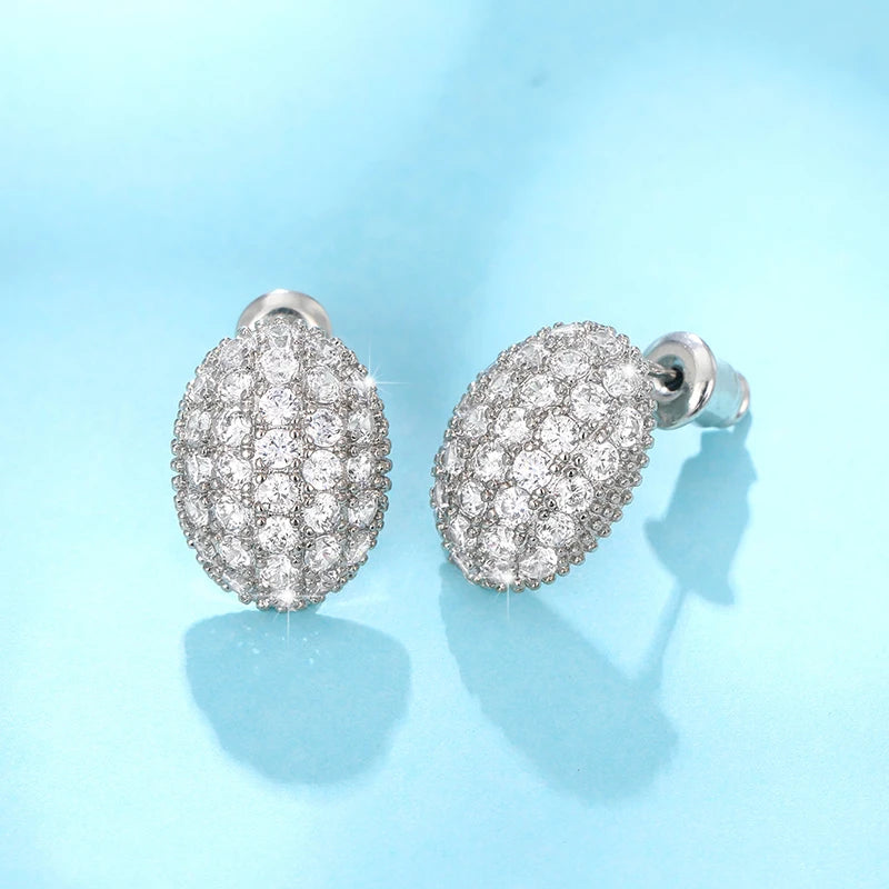 Huitan einfache geometrische geformte Zirkonia Ohrringe für Frauen Verlobung Hochzeit Trend Ohr Accessoires Ewigkeit Schmuck Geschenk