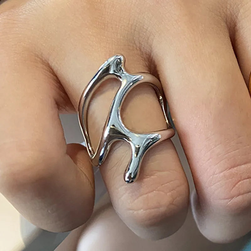 KOTiK Neue Design Seestern Perle Ring Form Gold Farbe Einstellbare Ringe Für Frauen Koreanische Mode Schmuck Party Luxus Zubehör