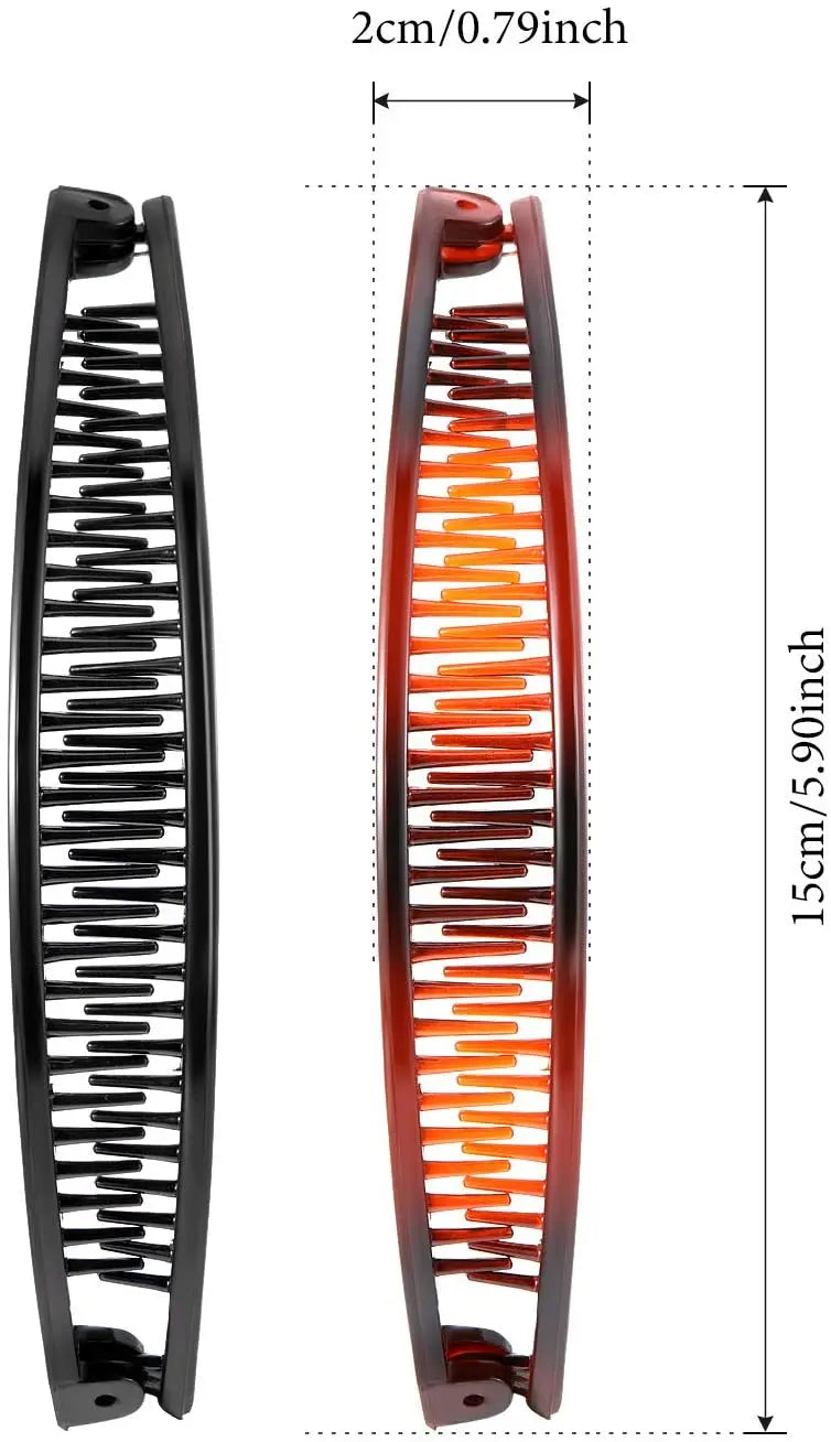 6 stück Haar Kämme Banana Haar Clip Grip Kamm Fischschwanz Pferdeschwanz Banana Clip Haar Clips für Frauen Haar Zubehör