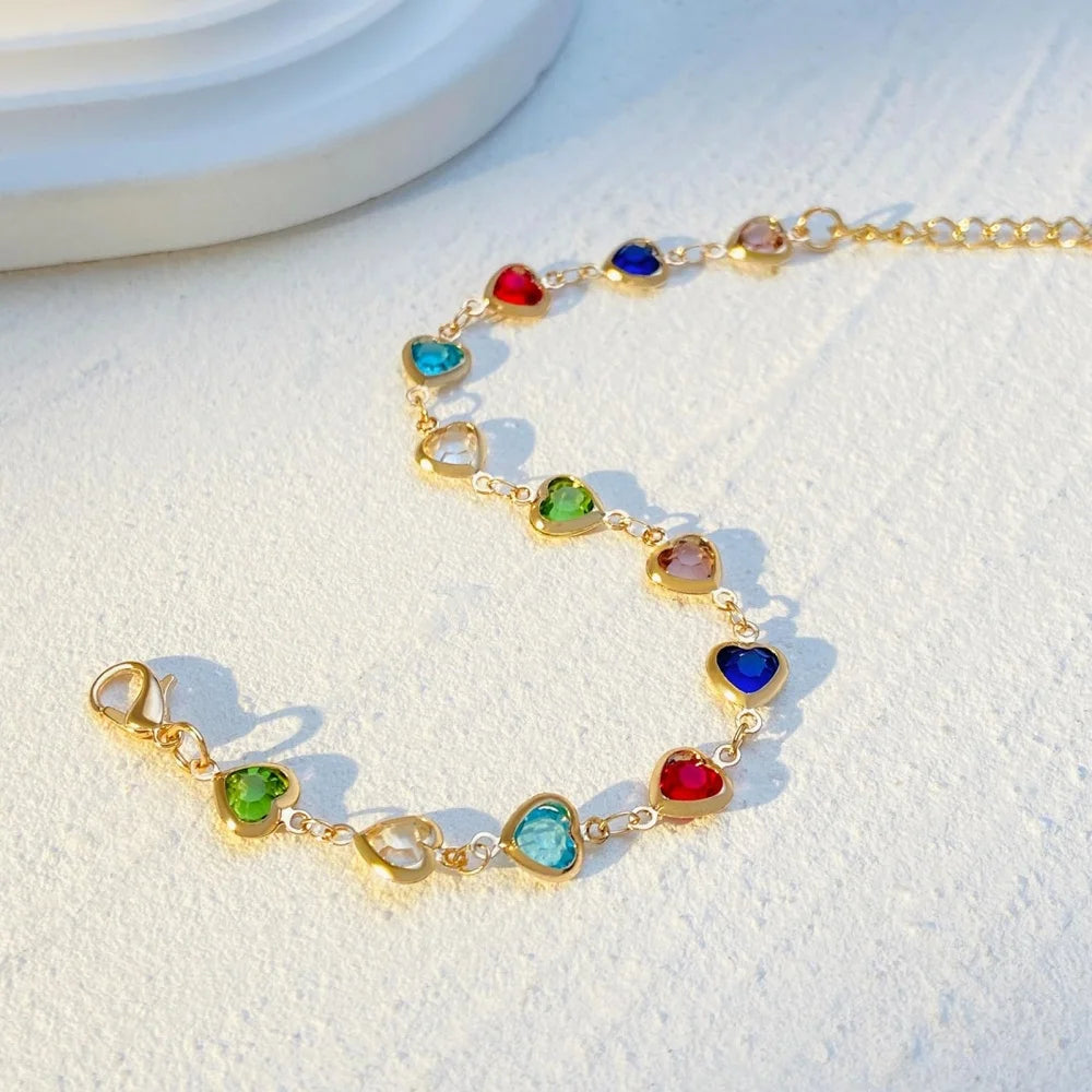MEDFOLY Buntes süßes Gänseblümchen-Armband für Frauen, hypoallergen, kreative, zierliche Armbänder mit verstellbarer Kette, zarter Schmuck