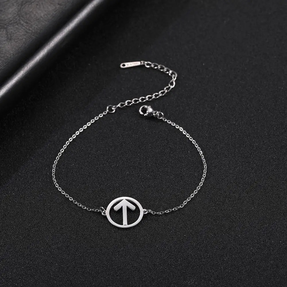 Likgreat 24 Wikinger-Runen-Charm-Armband, Edelstahl, für Damen und Herren, Schmuck, nordischer alter Schutzpatron, Odin-Amulett, Geschenk, 2023, Neu