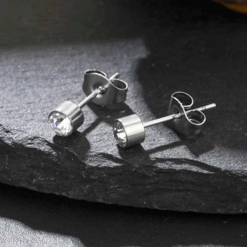 Unift 10 Stücke Zirkon Mini Edelstahl Ohrstecker für Frauen Mädchen Neue Mode Minimalismus Ohr Piercing Schmuck Geschenk Großhandel