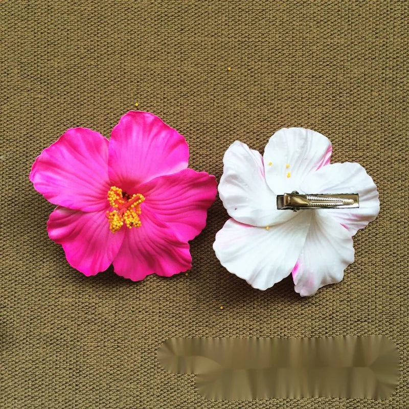 Neue böhmische Stil Hibiskus Blume süße Meer Strand Resort Stil Ei Blume Haarspange für Frauen