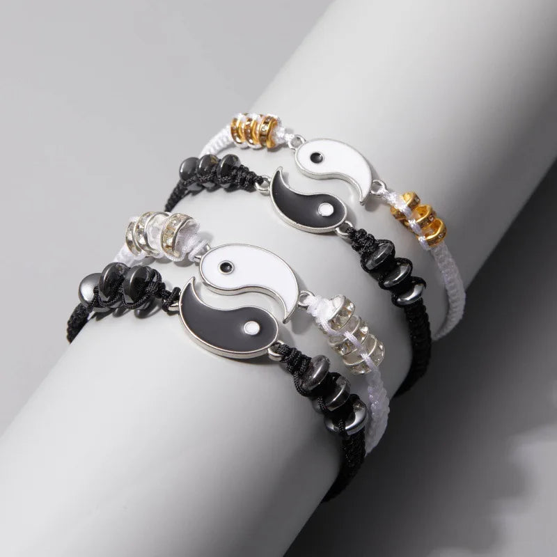 2024 neue beste Freundin-Armbänder für 2, passendes Yin-Yang-Armband mit verstellbarer Kordel für Bff, Freundschaft, Beziehung, Freund, Freundin