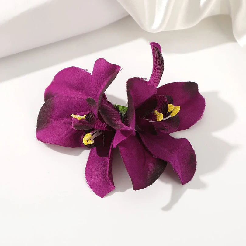 AWAYTR Böhmen Canna Blumen Kleine Haarspangen Hawaii Brautblumen Haarspangen Haarnadeln Haarspange für Hochzeit Haarschmuck