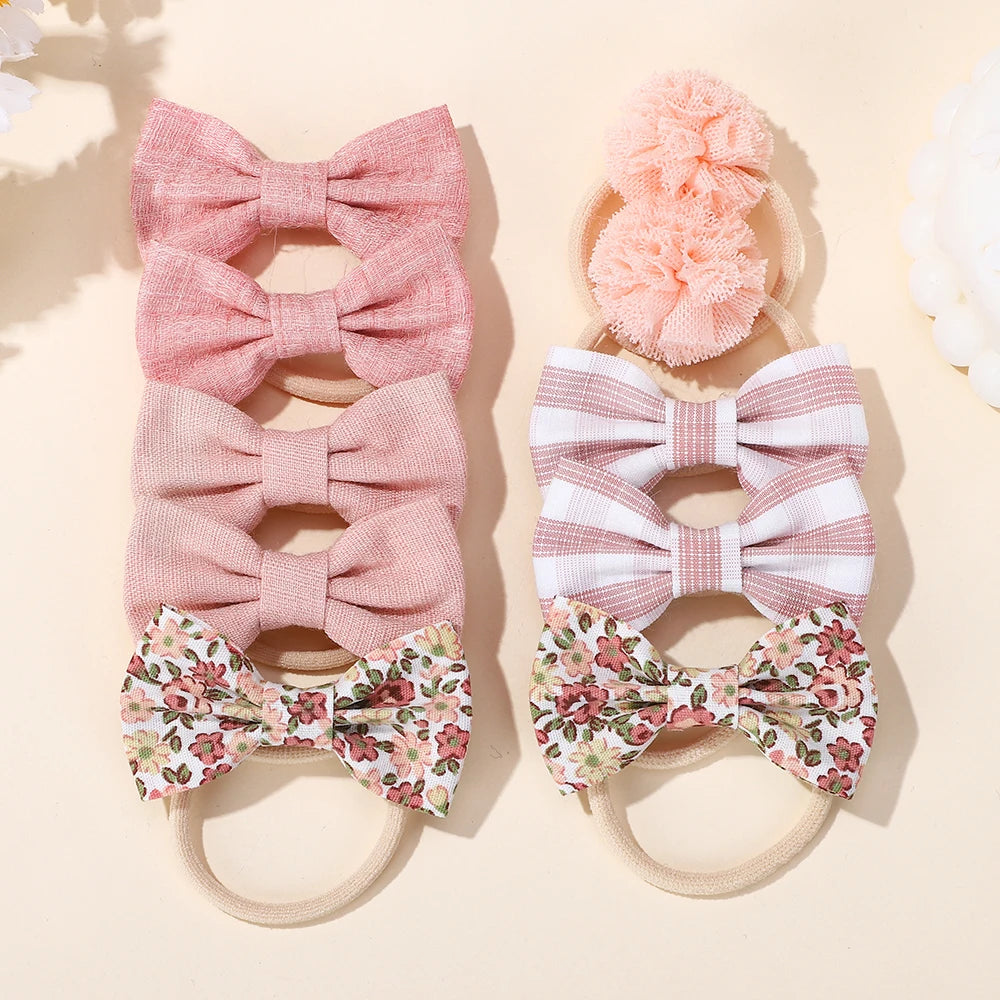 10 teile/satz süße Bögen Baby Haars pangen Spitze Blume Kinder Mädchen Haarnadeln Haars pangen Clip Geschenke elastische Mädchen Haar Zubehör