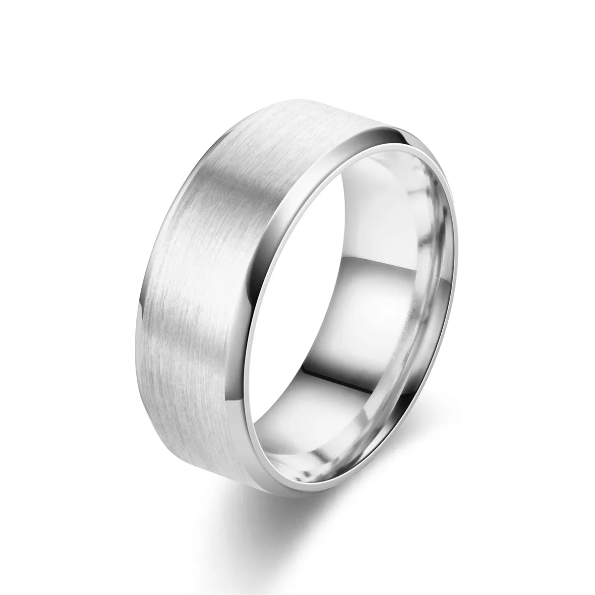 6 Farben klassischer 8 mm Wolfram-Herrenring mit Oberfläche aus gebürstetem Edelstahl für Frauen, Ehering, Paare, Schmuckzubehör