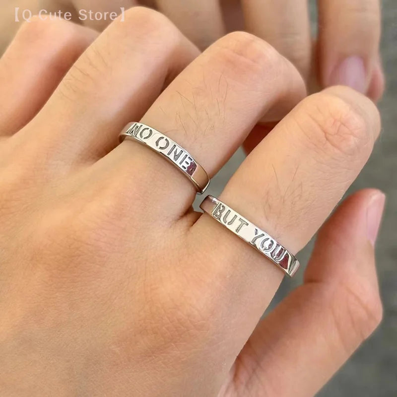 1 paar Mode ABER SIE NICHT EINS Paar Ringe Für Frauen Paar Ring Zubehör Mädchen Einfache Schmuck Geschenk