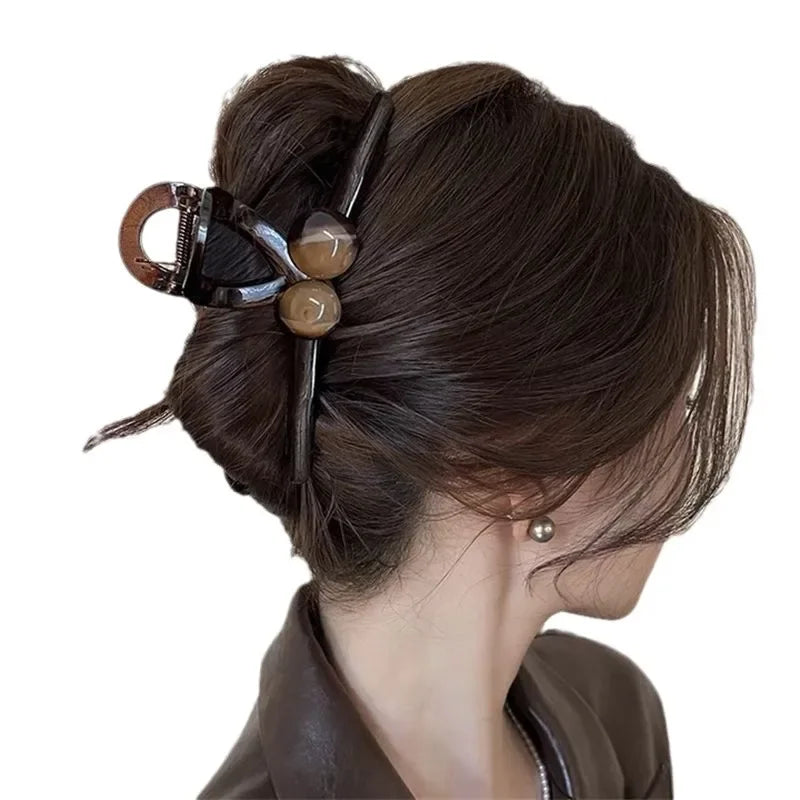 High-End Feel Schwarz 15 cm Ultra große Haarklammer Mehrzweck-Haarnadel Glatte Schleifpapierklammer Damen-Haar-Accessoires