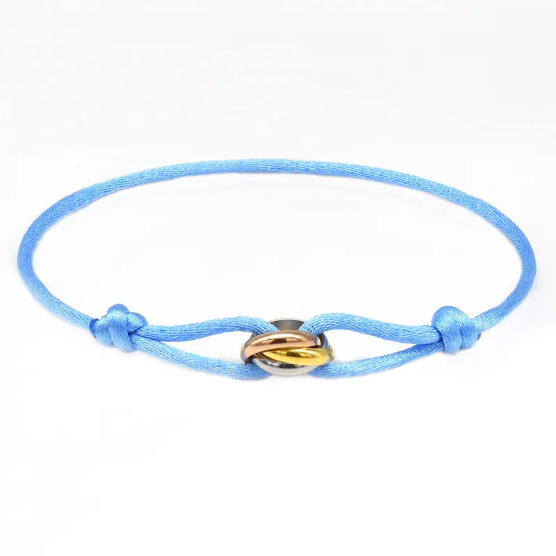 Glücksperlen-Armband für Paare, Freundschaft, Edelstahlringe, verstellbar, wasserdicht, Liebhaber-Armband für Damen und Herren, Schmuck