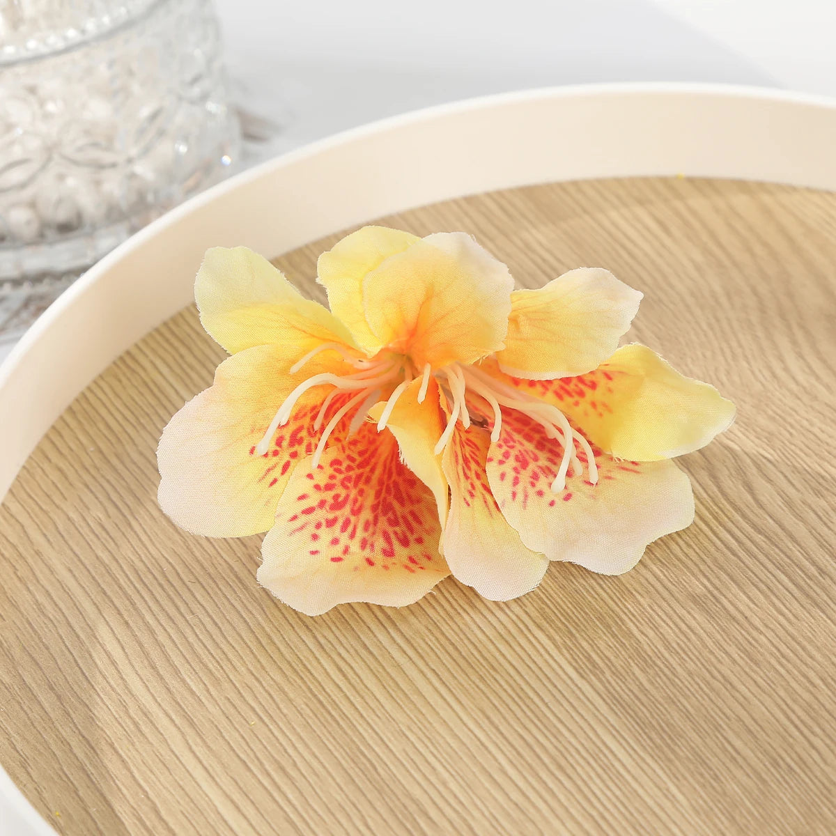 AWAYTR Böhmen Canna Blumen Kleine Haarspangen Hawaii Brautblumen Haarspangen Haarnadeln Haarspange für Hochzeit Haarschmuck