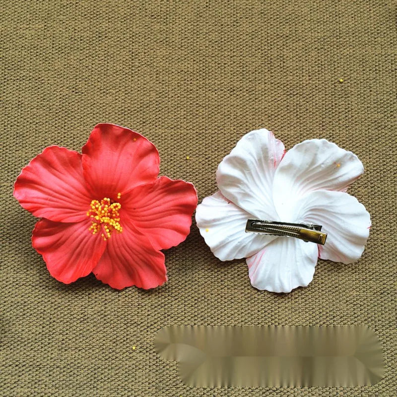 Neue böhmische Stil Hibiskus Blume süße Meer Strand Resort Stil Ei Blume Haarspange für Frauen
