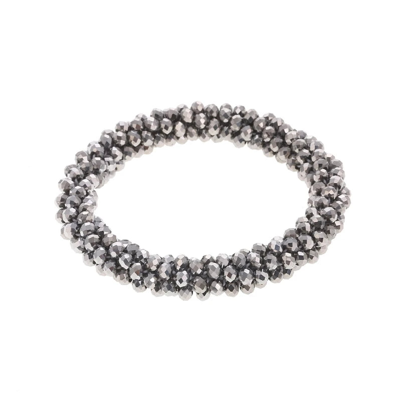 Boho Elastische Armbänder & Armreifen Für Frauen Vintage Stretch Böhmischen Femme Kristall Glas Perlen Armbänder Partei Schmuck Geschenk