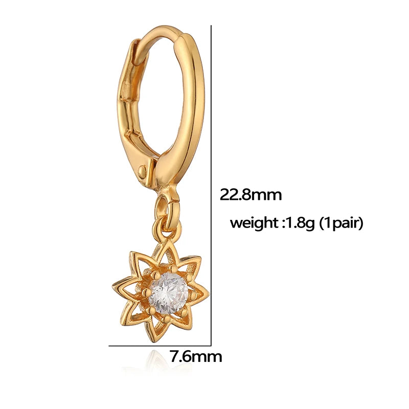 S925 Sterling Silber Kreuz Herz Blume Anhänger Creolen Frauen Retro Vintage elegante Ohrringe edlen Schmuck Erkenntnisse SE36